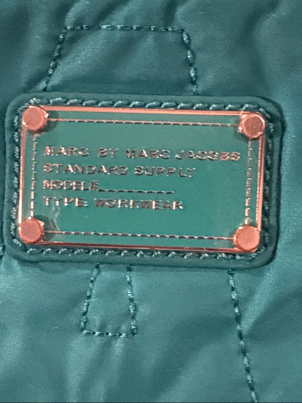 FINAL PRICE Marc by Marc Jacobs Teal Quilted Laptop Tote with Removable Strap - Picture 2 of 7